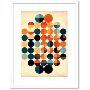 Artery8 Wall Art Print Minimalist Bauhaus Geometric Vintage Colourful Shapes Circles Artwork Framed 9X7 Inch in White Size: W7" x H9" White W7" x H9" Artery8 Wall Art Print Minimalist Bauhaus Geometric Vintage Colourful Shapes Circles Artwork Framed 9X7 Inch in White Size: W7" x H9" White W7" x H9"