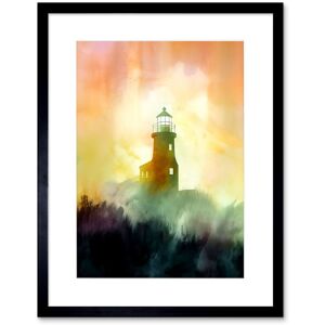 Artery8 Wall Art Print Lighthouse in the Fog Watercolour Painting Soft Atmospheric Light Coastal Landscape Artwork Framed 9X7 Inch Size: W7" x H9" Black W7" x H9" Artery8 Wall Art Print Lighthouse in the Fog Watercolour Painting Soft Atmospheric Light Coastal Landscape Artwork Framed 9X7 Inch Size: W7" x H9" Black W7" x H9"