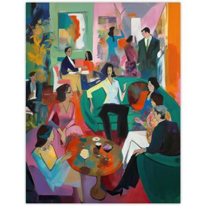 Artery8 After Dinner Cocktails Colourful Modern Abstract Painting Unframed Wall Art Print Poster Home Decor Premium Size: W12" x H16" Multicolor W12" x H16" Artery8 After Dinner Cocktails Colourful Modern Abstract Painting Unframed Wall Art Print Poster Home Decor Premium Size: W12" x H16" Multicolor W12" x H16"