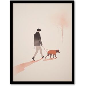 Artery8 Wall Art Print The Dog Walk By Amy Denver Minimalist Soft Pastel Orange Watercolour Minimalism Simple Modern Artwork Art Framed Pink W12" x H16" Artery8 Wall Art Print The Dog Walk By Amy Denver Minimalist Soft Pastel Orange Watercolour Minimalism Simple Modern Artwork Art Framed Pink W12" x H16"