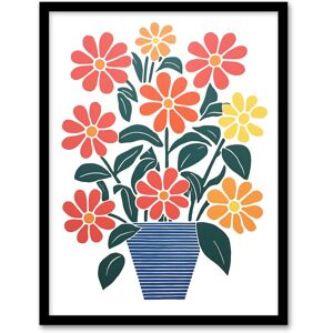 Artery8 Wall Art Print Simple Flat Flowers By Sofia Francis Minimalist Floral Artwork Painting Art Framed in Black Size: W12" x H16" Black W12" x H16" Artery8 Wall Art Print Simple Flat Flowers By Sofia Francis Minimalist Floral Artwork Painting Art Framed in Black Size: W12" x H16" Black W12" x H16"