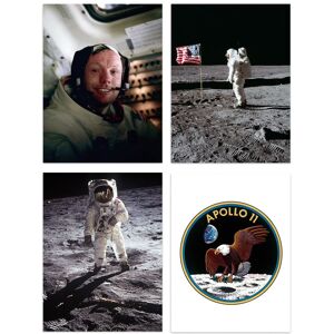 Artery8 Wall Art Print Pack of 4 NASA Space Apollo 11 Mission Emblem Moon Landing 50th Anniversary Astronaut Neil Armstrong Buzz Aldrin Living Room s Multicolor A4 Artery8 Wall Art Print Pack of 4 NASA Space Apollo 11 Mission Emblem Moon Landing 50th Anniversary Astronaut Neil Armstrong Buzz Aldrin Living Room s Multicolor A4