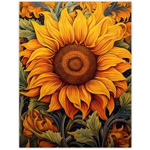 Artery8 Single Sensational Summer Sunflower Bright Floral Illustration Vibrant Yellow William Morris Style Pattern Unframed Wall Art Print Poster Multicolor W12" x H16" Artery8 Single Sensational Summer Sunflower Bright Floral Illustration Vibrant Yellow William Morris Style Pattern Unframed Wall Art Print Poster Multicolor W12" x H16"