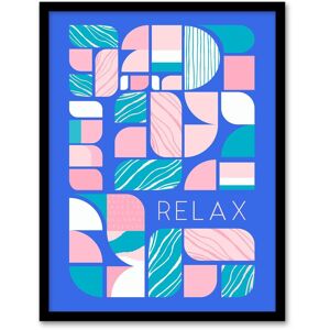 Wee Blue Coo Wall Art Print Chill Pattern Relax Quote Affirmation Calm Blue Spa Art Framed Size: W12" x H16" Blue W12" x H16" Wee Blue Coo Wall Art Print Chill Pattern Relax Quote Affirmation Calm Blue Spa Art Framed Size: W12" x H16" Blue W12" x H16"