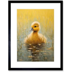 Artery8 Wall Art Print Cute Yellow Ducking in Countryside Pond Oil Painting Kids Bedroom Baby Duck Bright Artwork Framed 9X7 Inch Size: W7" x H9" Black W7" x H9" Artery8 Wall Art Print Cute Yellow Ducking in Countryside Pond Oil Painting Kids Bedroom Baby Duck Bright Artwork Framed 9X7 Inch Size: W7" x H9" Black W7" x H9"