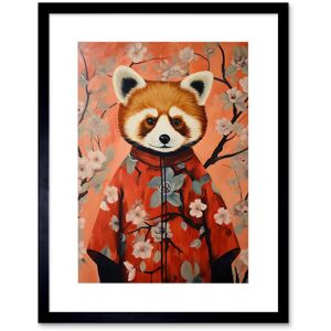 Artery8 Wall Art Print Red Panda in Kimono Cherry Blossom Trees Japan Artwork Framed 9X7 Inch in Black Size: W7" x H9" Black W7" x H9" Artery8 Wall Art Print Red Panda in Kimono Cherry Blossom Trees Japan Artwork Framed 9X7 Inch in Black Size: W7" x H9" Black W7" x H9"