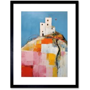 Artery8 Wall Art Print House on the Hill Oil Painting Abstract Geometric Patchwork Palette Knife Pastel Colour Rural Landscape Artwork Framed 9X7 Black W7" x H9" Artery8 Wall Art Print House on the Hill Oil Painting Abstract Geometric Patchwork Palette Knife Pastel Colour Rural Landscape Artwork Framed 9X7 Black W7" x H9"