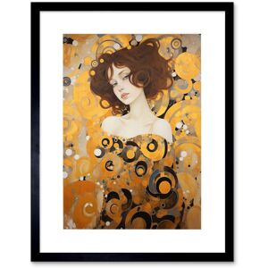 Artery8 Wall Art Print Woman Portrait Gustav Klimt Style Oil Painting Gold Brown Artist Muse Art Nouveau Artwork Framed 9X7 Inch Size: W7" x H9" Black W7" x H9" Artery8 Wall Art Print Woman Portrait Gustav Klimt Style Oil Painting Gold Brown Artist Muse Art Nouveau Artwork Framed 9X7 Inch Size: W7" x H9" Black W7" x H9"