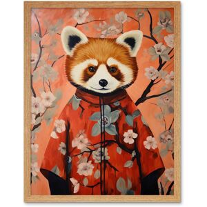 Artery8 Wall Art Print Red Panda in Kimono Cherry Blossom Trees Japan Art Framed in Light Oak Size: W12" x H16" Light Oak W12" x H16" Artery8 Wall Art Print Red Panda in Kimono Cherry Blossom Trees Japan Art Framed in Light Oak Size: W12" x H16" Light Oak W12" x H16"