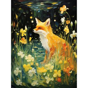 Artery8 Wall Art Print Fox Dream Floral Yellow Oil Painting Orange White Dreamscape of Lily Flowers in Spring Poster in Black Size: W12" x H16" Black W12" x H16" Artery8 Wall Art Print Fox Dream Floral Yellow Oil Painting Orange White Dreamscape of Lily Flowers in Spring Poster in Black Size: W12" x H16" Black W12" x H16"