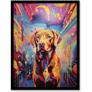 Artery8 Wall Art Print Red Labrador Retriever Dog Lover Gift Pet Portrait Colourful Neon Artwork Painting Art Framed Size: W12" x H16" Multicolor W12" x H16" Artery8 Wall Art Print Red Labrador Retriever Dog Lover Gift Pet Portrait Colourful Neon Artwork Painting Art Framed Size: W12" x H16" Multicolor W12" x H16"