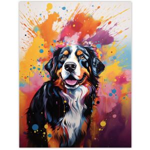 Artery8 Wall Art Print Bernese Mountain Dog Lover Gift Pet Portrait Orange Purple Blue Artwork Painting Poster Size: W12" x H16" Multicolor W12" x H16" Artery8 Wall Art Print Bernese Mountain Dog Lover Gift Pet Portrait Orange Purple Blue Artwork Painting Poster Size: W12" x H16" Multicolor W12" x H16"