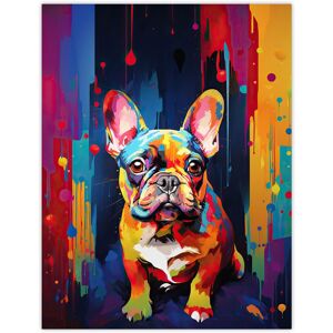 Artery8 Wall Art Print French Bulldog Dog Lover Gift Pet Portrait Colourful Neon Artwork Painting Poster Size: W12" x H16" Multicolor W12" x H16" Artery8 Wall Art Print French Bulldog Dog Lover Gift Pet Portrait Colourful Neon Artwork Painting Poster Size: W12" x H16" Multicolor W12" x H16"