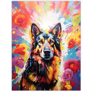 Artery8 Wall Art Print German Shepherd Dog Lover Gift Pet Portrait Colourful Bright Artwork Painting Poster Size: W12" x H16" Multicolor W12" x H16" Artery8 Wall Art Print German Shepherd Dog Lover Gift Pet Portrait Colourful Bright Artwork Painting Poster Size: W12" x H16" Multicolor W12" x H16"