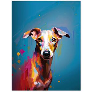 Artery8 Wall Art Print Whippet Dog Lover Gift Pet Portrait Blue Orange Purple Artwork Painting Poster Size: W12" x H16" Multicolor W12" x H16" Artery8 Wall Art Print Whippet Dog Lover Gift Pet Portrait Blue Orange Purple Artwork Painting Poster Size: W12" x H16" Multicolor W12" x H16"