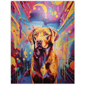 Artery8 Wall Art Print Red Labrador Retriever Dog Lover Gift Pet Portrait Colourful Neon Artwork Painting Poster Size: W12" x H16" Multicolor W12" x H16" Artery8 Wall Art Print Red Labrador Retriever Dog Lover Gift Pet Portrait Colourful Neon Artwork Painting Poster Size: W12" x H16" Multicolor W12" x H16"