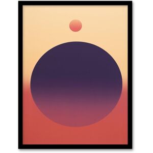 Wee Blue Coo Wall Art Print Aubergine Aura Oil Painting Purple Pink Yellow Minimalist Planet Alignment Art Framed Size: W12" x H16" Purple W12" x H16" Wee Blue Coo Wall Art Print Aubergine Aura Oil Painting Purple Pink Yellow Minimalist Planet Alignment Art Framed Size: W12" x H16" Purple W12" x H16"