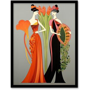 Wee Blue Coo Wall Art Print Fruit Market Fashion Stylised Conceptual Painting Elegant Women with Produce Baskets Art Framed Size: W12" x H16" Grey W12" x H16" Wee Blue Coo Wall Art Print Fruit Market Fashion Stylised Conceptual Painting Elegant Women with Produce Baskets Art Framed Size: W12" x H16" Grey W12" x H16"