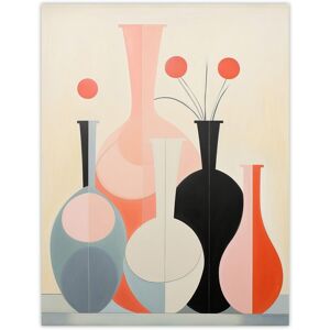 Wee Blue Coo Wall Art Print Shadow Vase Symmetry Coral Pink Stone Blue Pastel Colour Oil Painting Poster Size: W12" x H16" Pink W12" x H16" Wee Blue Coo Wall Art Print Shadow Vase Symmetry Coral Pink Stone Blue Pastel Colour Oil Painting Poster Size: W12" x H16" Pink W12" x H16"