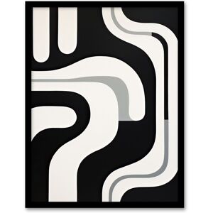Artery8 Wall Art Print Minimalist Curves Shapes Abstract Black White Geometric Framed Art Size: W12" x H16" Black W12" x H16" Artery8 Wall Art Print Minimalist Curves Shapes Abstract Black White Geometric Framed Art Size: W12" x H16" Black W12" x H16"