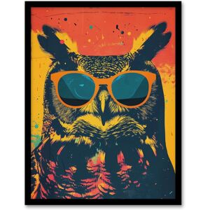 Artery8 Wall Art Print Cool Owl Sunglasses Funky Bird Fun Portrait Art Framed Poster in Black Size: W12" x H16" Black W12" x H16" Artery8 Wall Art Print Cool Owl Sunglasses Funky Bird Fun Portrait Art Framed Poster in Black Size: W12" x H16" Black W12" x H16"