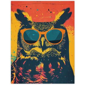 Artery8 Wall Art Print Cool Owl Sunglasses Funky Bird Fun Portrait Poster in Orange Size: W12" x H16" Orange W12" x H16" Artery8 Wall Art Print Cool Owl Sunglasses Funky Bird Fun Portrait Poster in Orange Size: W12" x H16" Orange W12" x H16"