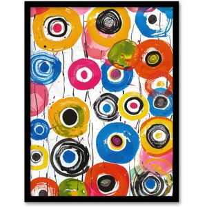 Artery8 Wall Art Print Abstract Target Circles Colourful Bright Fun Design Art Framed Poster in Black Size: W12" x H16" Black W12" x H16" Artery8 Wall Art Print Abstract Target Circles Colourful Bright Fun Design Art Framed Poster in Black Size: W12" x H16" Black W12" x H16"