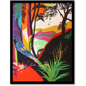 Artery8 Colourful Abstract Trees Hills Lake Bright Bold Framed Art Print Size: W12" x H16" Multicolor W12" x H16" Artery8 Colourful Abstract Trees Hills Lake Bright Bold Framed Art Print Size: W12" x H16" Multicolor W12" x H16"
