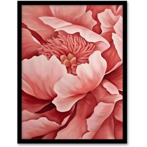 Artery8 Coral Pink Peony Painting Magnified Zoom Floral Framed Art Print Size: W12" x H16" Pink W12" x H16" Artery8 Coral Pink Peony Painting Magnified Zoom Floral Framed Art Print Size: W12" x H16" Pink W12" x H16"
