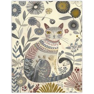 Artery8 Rustic Cat Wildflower Field Bright Floral Pattern Wall Art Print in Beige Size: W12" x H16" Beige W12" x H16" Artery8 Rustic Cat Wildflower Field Bright Floral Pattern Wall Art Print in Beige Size: W12" x H16" Beige W12" x H16"
