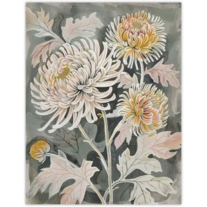 Artery8 Pink Orange Chrysanthemum Flower Artwork Floral Wall Art Print in Green Size: W12" x H16" Green W12" x H16" Artery8 Pink Orange Chrysanthemum Flower Artwork Floral Wall Art Print in Green Size: W12" x H16" Green W12" x H16"