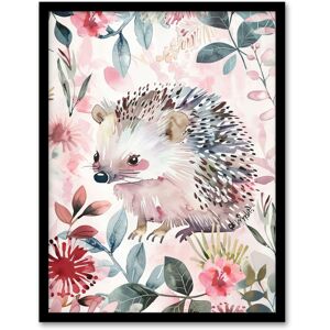 Artery8 Cute Pastel Hedgehog in Wildflowers Watercolour Framed Art Print in Pink Size: W12" x H16" Pink W12" x H16" Artery8 Cute Pastel Hedgehog in Wildflowers Watercolour Framed Art Print in Pink Size: W12" x H16" Pink W12" x H16"