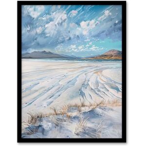 Artery8 White Sands Luskentyre Beach Isle Harris Painting Framed Art Print in Blue Size: W12" x H16" Blue W12" x H16" Artery8 White Sands Luskentyre Beach Isle Harris Painting Framed Art Print in Blue Size: W12" x H16" Blue W12" x H16"