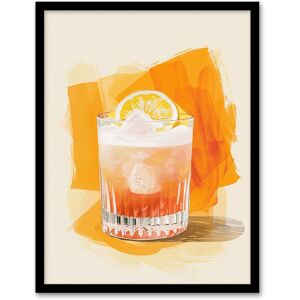 Artery8 Whiskey Sour Cocktail Fruit Slice Bar Watercolour Framed Art Print in Orange Size: W12" x H16" Orange W12" x H16" Artery8 Whiskey Sour Cocktail Fruit Slice Bar Watercolour Framed Art Print in Orange Size: W12" x H16" Orange W12" x H16"