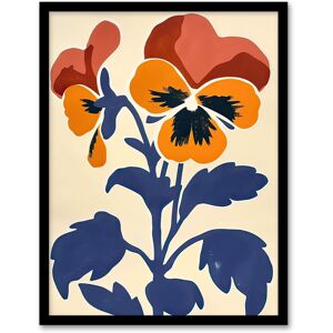 Artery8 Pansy Flower Bloom Simple Bold Floral Painting Framed Art Print Size: W12" x H16" Multicolor W12" x H16" Artery8 Pansy Flower Bloom Simple Bold Floral Painting Framed Art Print Size: W12" x H16" Multicolor W12" x H16"