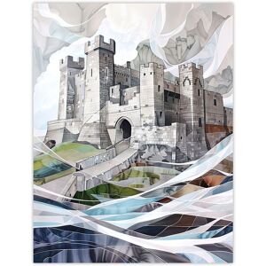 Artery8 Bamburgh Castle Artwork Northumbria England Wall Art Print in Off-White Size: W12" x H16" Off-White W12" x H16" Artery8 Bamburgh Castle Artwork Northumbria England Wall Art Print in Off-White Size: W12" x H16" Off-White W12" x H16"