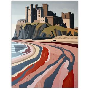 Artery8 Bamburgh Castle Block Print Artwork Northumbria Wall Art Print Size: W12" x H16" Multicolor W12" x H16" Artery8 Bamburgh Castle Block Print Artwork Northumbria Wall Art Print Size: W12" x H16" Multicolor W12" x H16"
