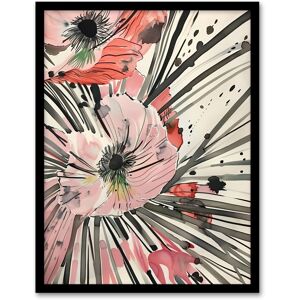 Artery8 Pink Poppy Flowers Abstract Watercolour Painting Framed Art Print Size: W12" x H16" Pink W12" x H16" Artery8 Pink Poppy Flowers Abstract Watercolour Painting Framed Art Print Size: W12" x H16" Pink W12" x H16"