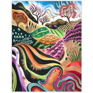 Artery8 Sutton Bank North York Moors Trippy Painting Wall Art Print Size: W12" x H16" Multicolor W12" x H16" Artery8 Sutton Bank North York Moors Trippy Painting Wall Art Print Size: W12" x H16" Multicolor W12" x H16"