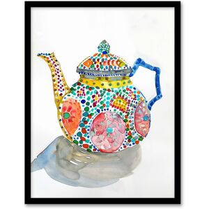 Artery8 Teapot Colourful Patterns Watercolour Folk Art Framed Art Print Size: W12" x H16" Multicolor W12" x H16" Artery8 Teapot Colourful Patterns Watercolour Folk Art Framed Art Print Size: W12" x H16" Multicolor W12" x H16"