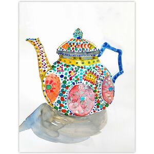 Artery8 Teapot Colourful Patterns Watercolour Folk Art Wall Art Print Size: W12" x H16" Multicolor W12" x H16" Artery8 Teapot Colourful Patterns Watercolour Folk Art Wall Art Print Size: W12" x H16" Multicolor W12" x H16"