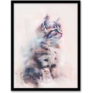 Artery8 Cat Lover Cute Fluffy Ragdoll Kitten Watercolour Framed Art Print in Grey Size: W12" x H16" Grey W12" x H16" Artery8 Cat Lover Cute Fluffy Ragdoll Kitten Watercolour Framed Art Print in Grey Size: W12" x H16" Grey W12" x H16"