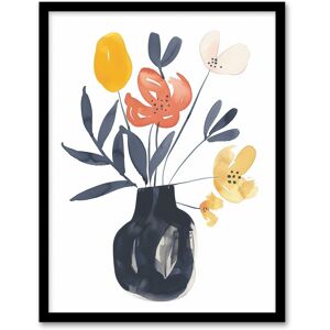 Artery8 Boho Abstract Watercolour Flower Bouquet in Vase Framed Art Print Size: W12" x H16" Multicolor W12" x H16" Artery8 Boho Abstract Watercolour Flower Bouquet in Vase Framed Art Print Size: W12" x H16" Multicolor W12" x H16"