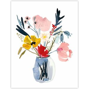Artery8 Spring Wildflower Bouquet in Vase Watercolour Wall Art Print Size: W12" x H16" Multicolor W12" x H16" Artery8 Spring Wildflower Bouquet in Vase Watercolour Wall Art Print Size: W12" x H16" Multicolor W12" x H16"