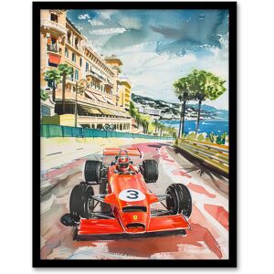 Artery8 Vintage Motor Sport Monaco Car Race Painting Framed Art Print Size: W12" x H16" Multicolor W12" x H16" Artery8 Vintage Motor Sport Monaco Car Race Painting Framed Art Print Size: W12" x H16" Multicolor W12" x H16"
