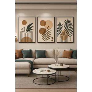Mafett Set of 3 Botanical Sun Leaf Abstract Wall Paper Framed Size: A2 Multicolor A2 Mafett Set of 3 Botanical Sun Leaf Abstract Wall Paper Framed Size: A2 Multicolor A2