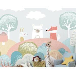 Origin Murals Woodland Friends Wall Mural in Grey Size: W350 cm x H280 cm Grey W350 cm x H280 cm Origin Murals Woodland Friends Wall Mural in Grey Size: W350 cm x H280 cm Grey W350 cm x H280 cm