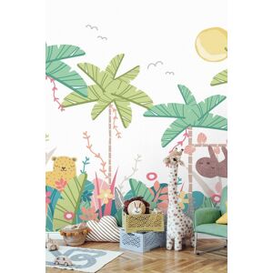 Origin Murals Jungle Animals Wall Mural in Pale Green Size: W350 cm x H280 cm Pale Green W350 cm x H280 cm Origin Murals Jungle Animals Wall Mural in Pale Green Size: W350 cm x H280 cm Pale Green W350 cm x H280 cm