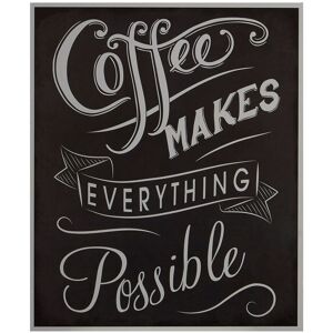 Orsina Coffee Makes Everything Wall Plaque in Black Black Orsina Coffee Makes Everything Wall Plaque in Black Black
