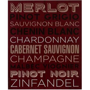 Orsina Wine List Wall Plaque, Wooden Sign Featuring Classic Wine-Themed Typography, Rustic Charm For Kitchens in Red Red Orsina Wine List Wall Plaque, Wooden Sign Featuring Classic Wine-Themed Typography, Rustic Charm For Kitchens in Red Red